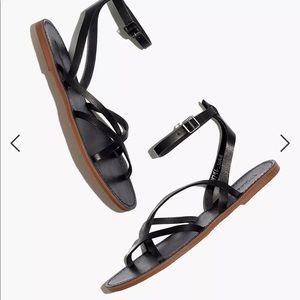 NWT- Sz  7 1/2 Madewell The Boardwalk Skinny Strap Sandal